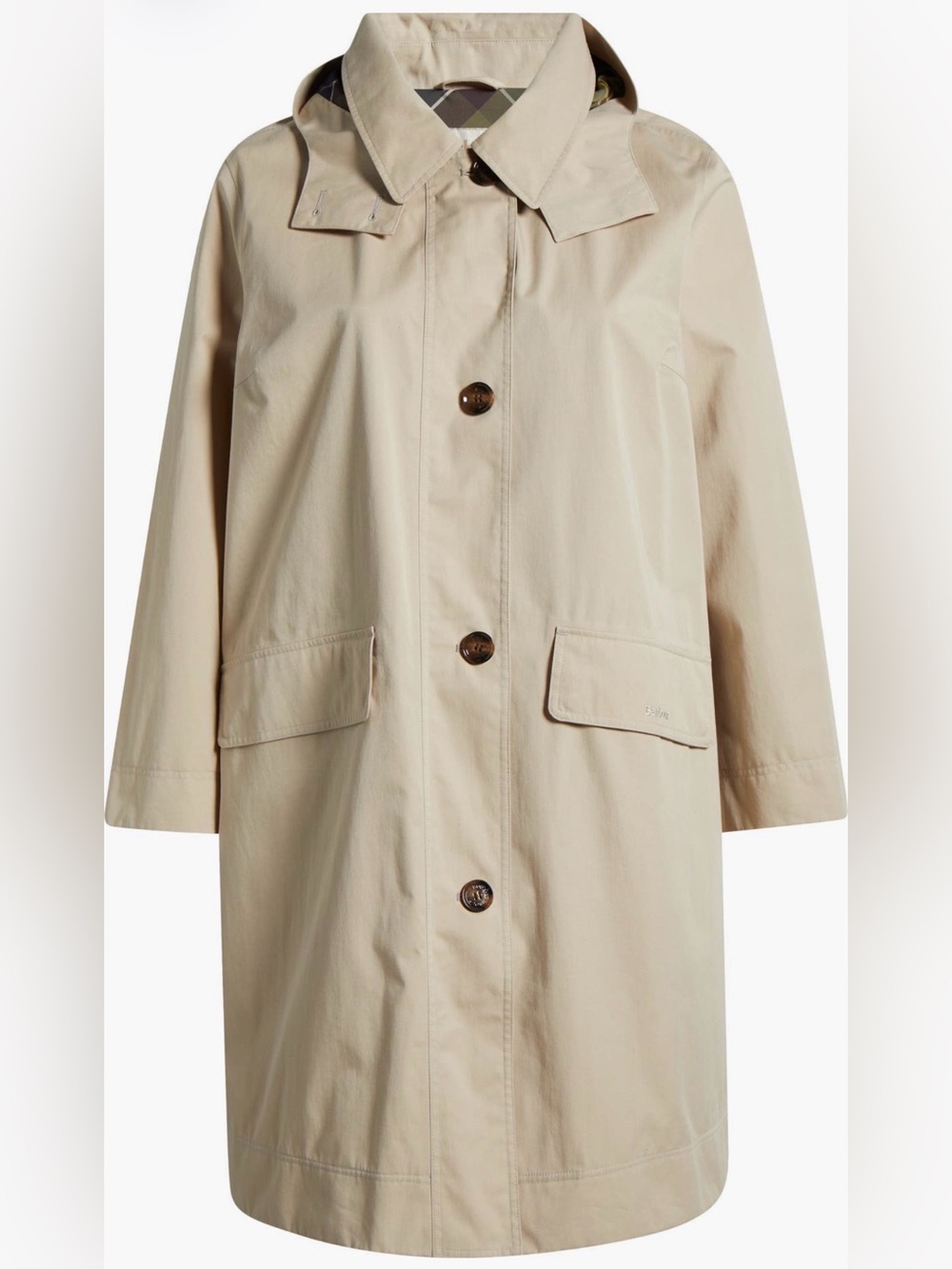 Barbour Hebrides Longline Waterproof Jacket Light Sand Size 4